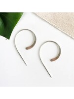Earrings - Oblique Silver