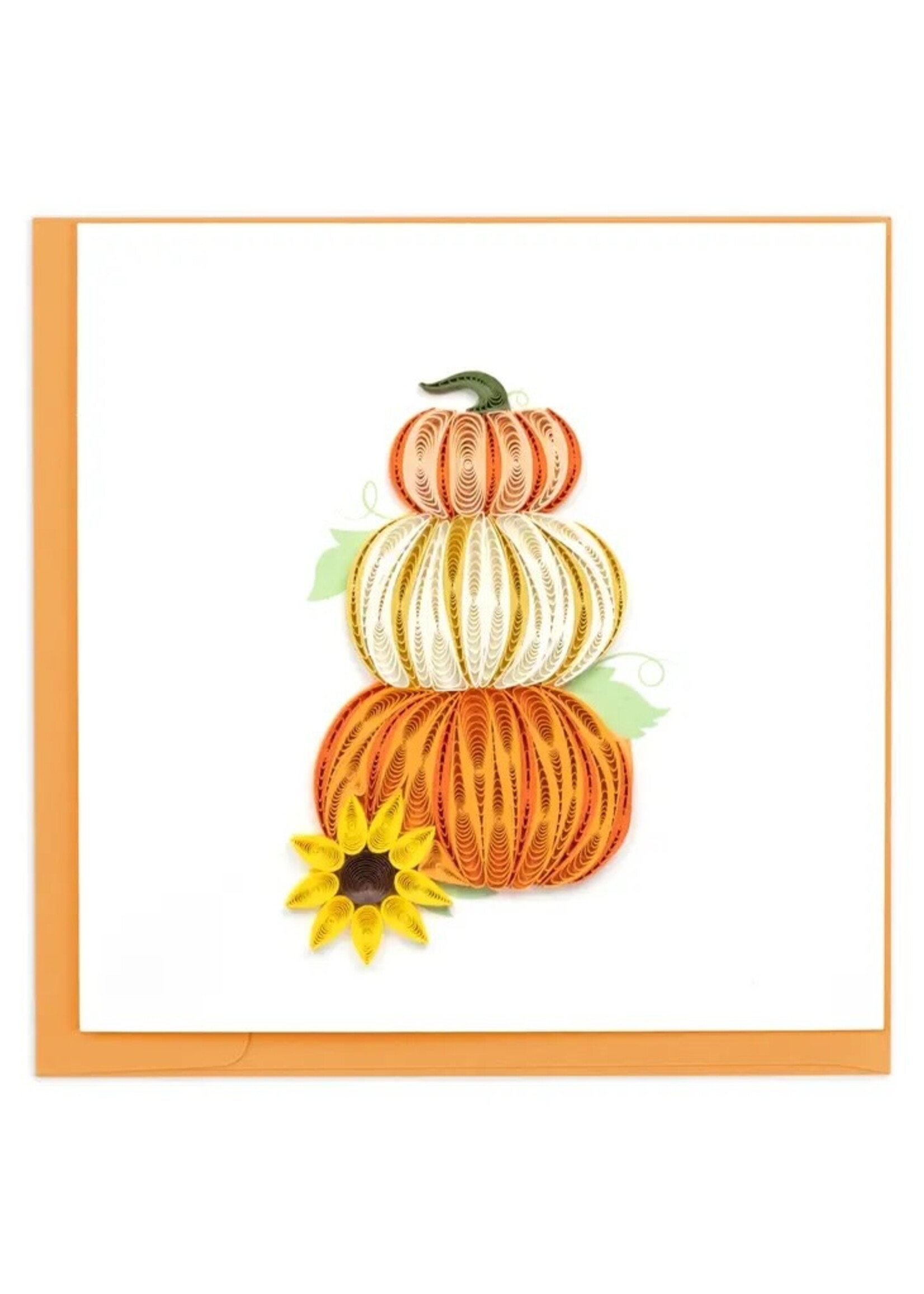 Quilled Card - Stacked Pumpkins