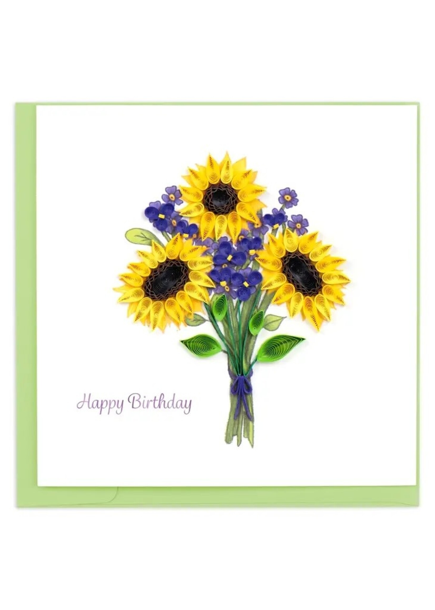 Quilled Card - Birthday Sunflower Bouquet