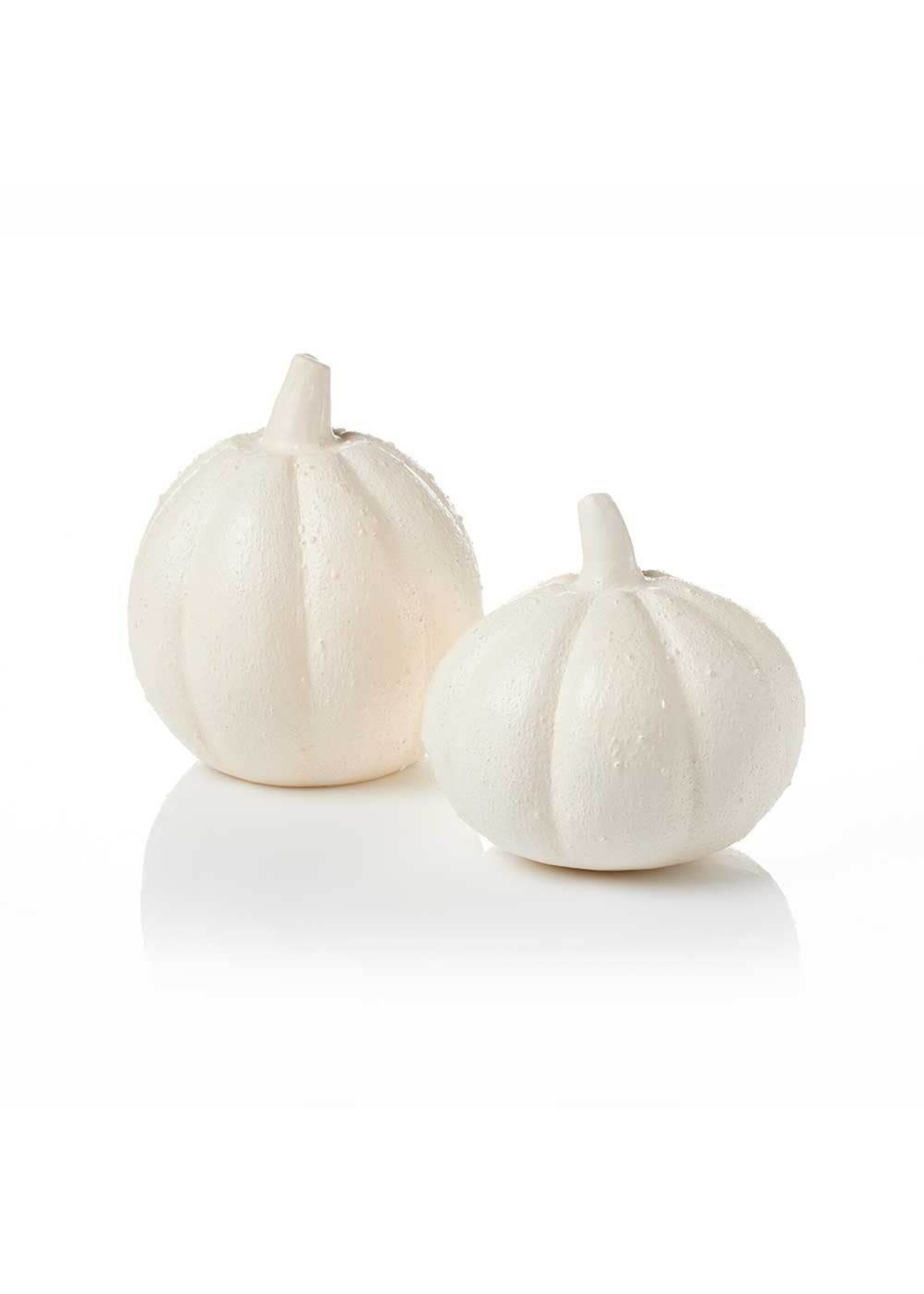 Pumpkins- Set of 2 Textured Papier- Mache