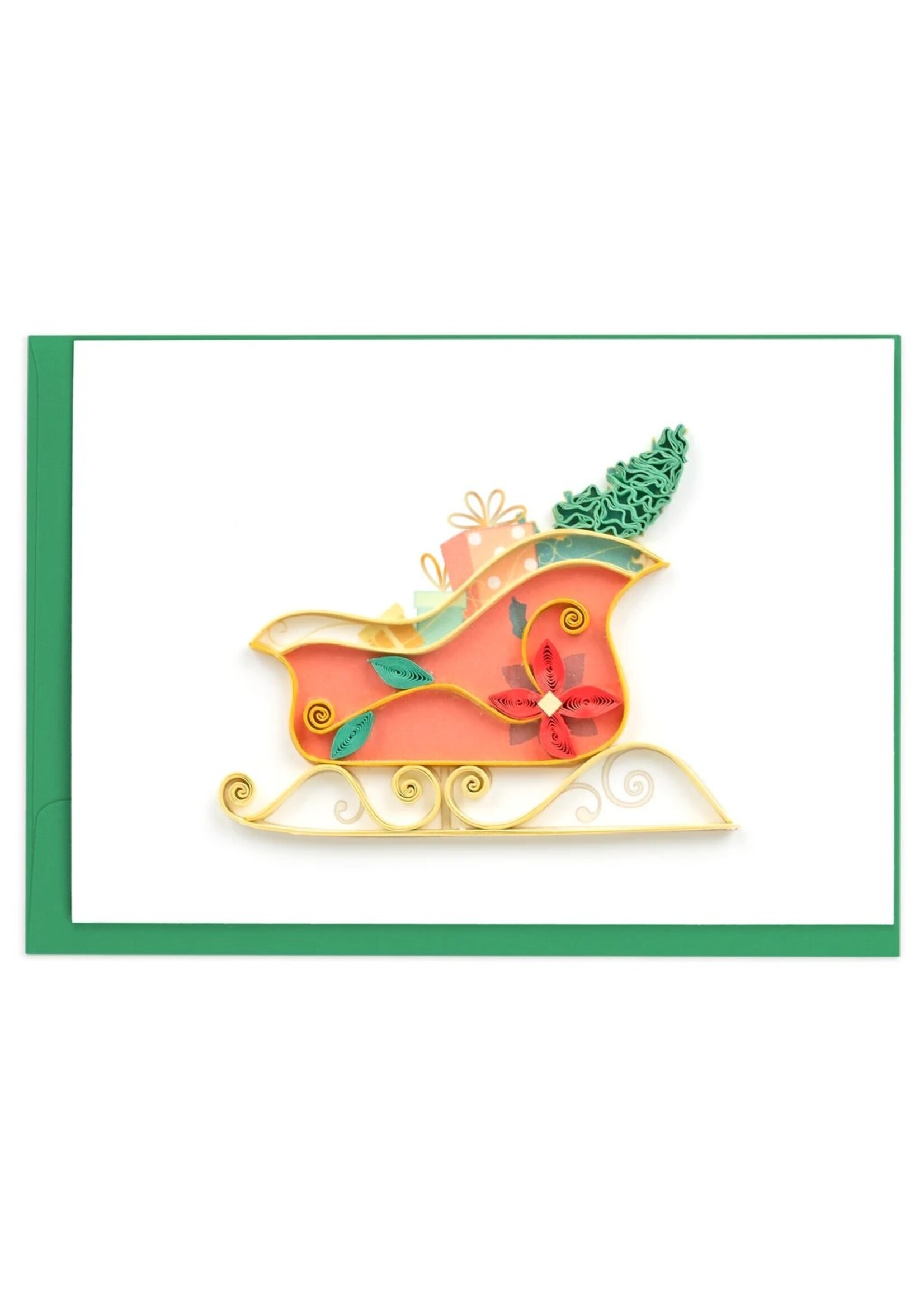 Quilled Gift Enclosure - Mini Card Sleigh