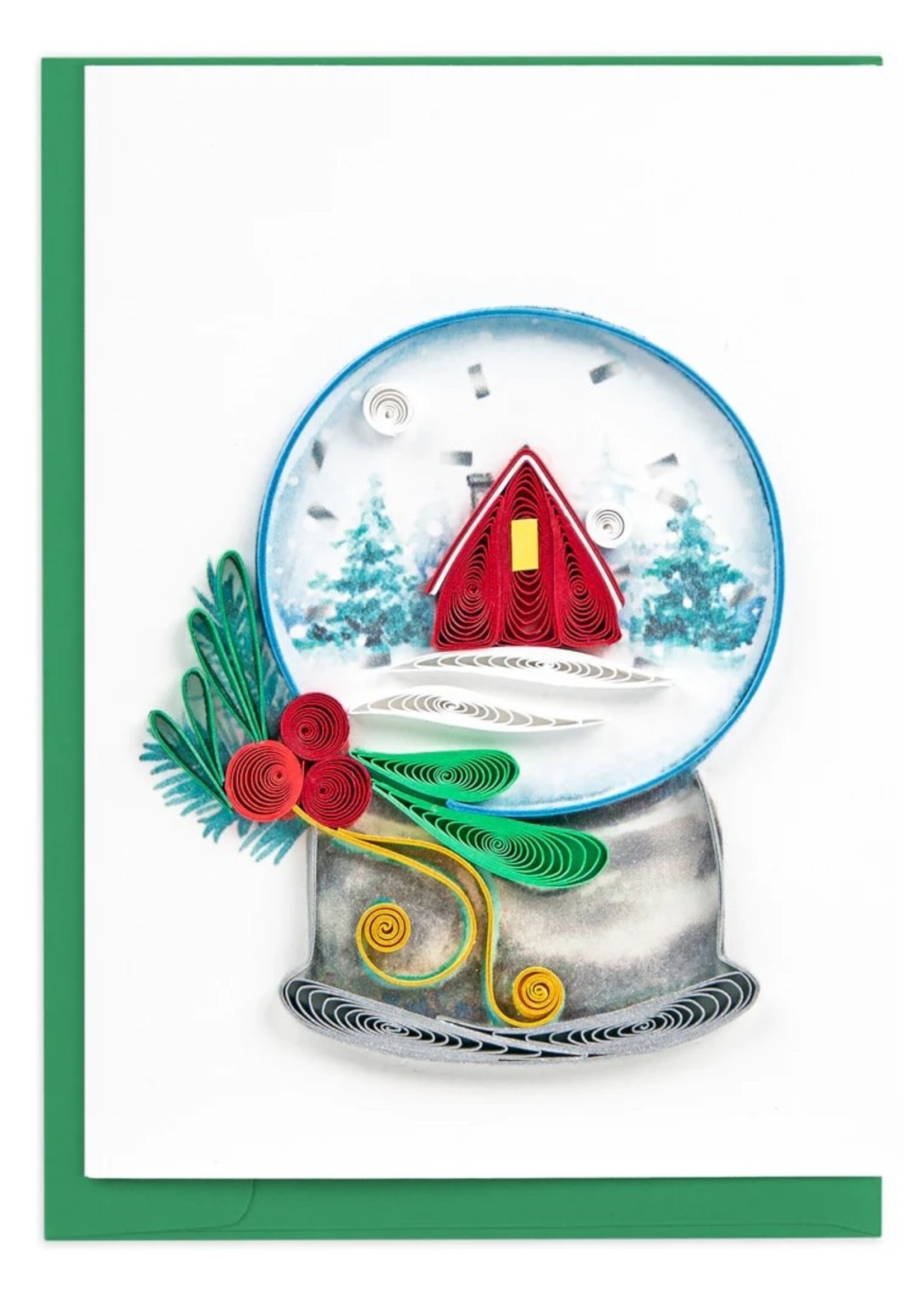 Quilled Gift Enclosure - Mini Card Snow Globe
