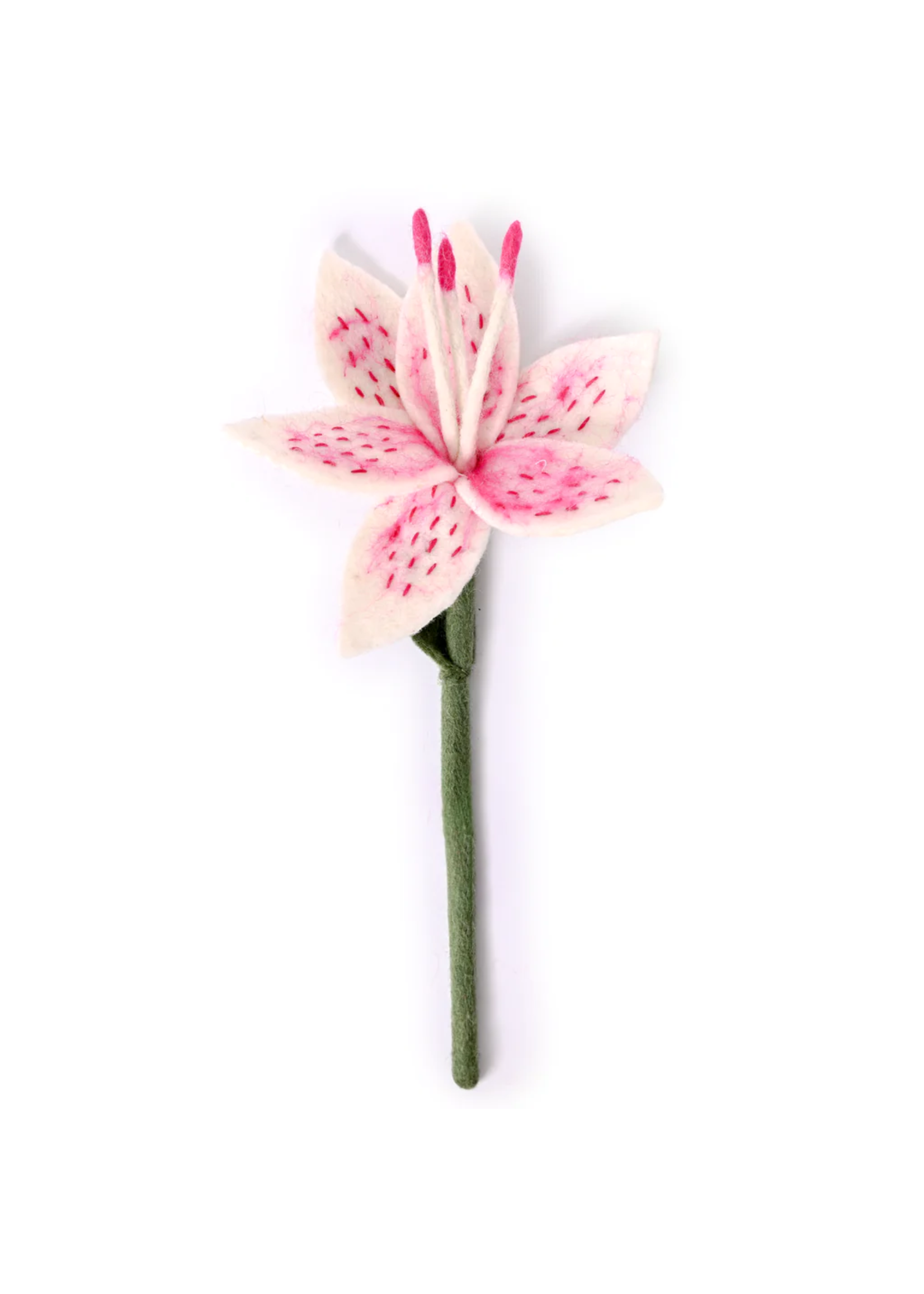 Felt Flower - Stargazer Lily