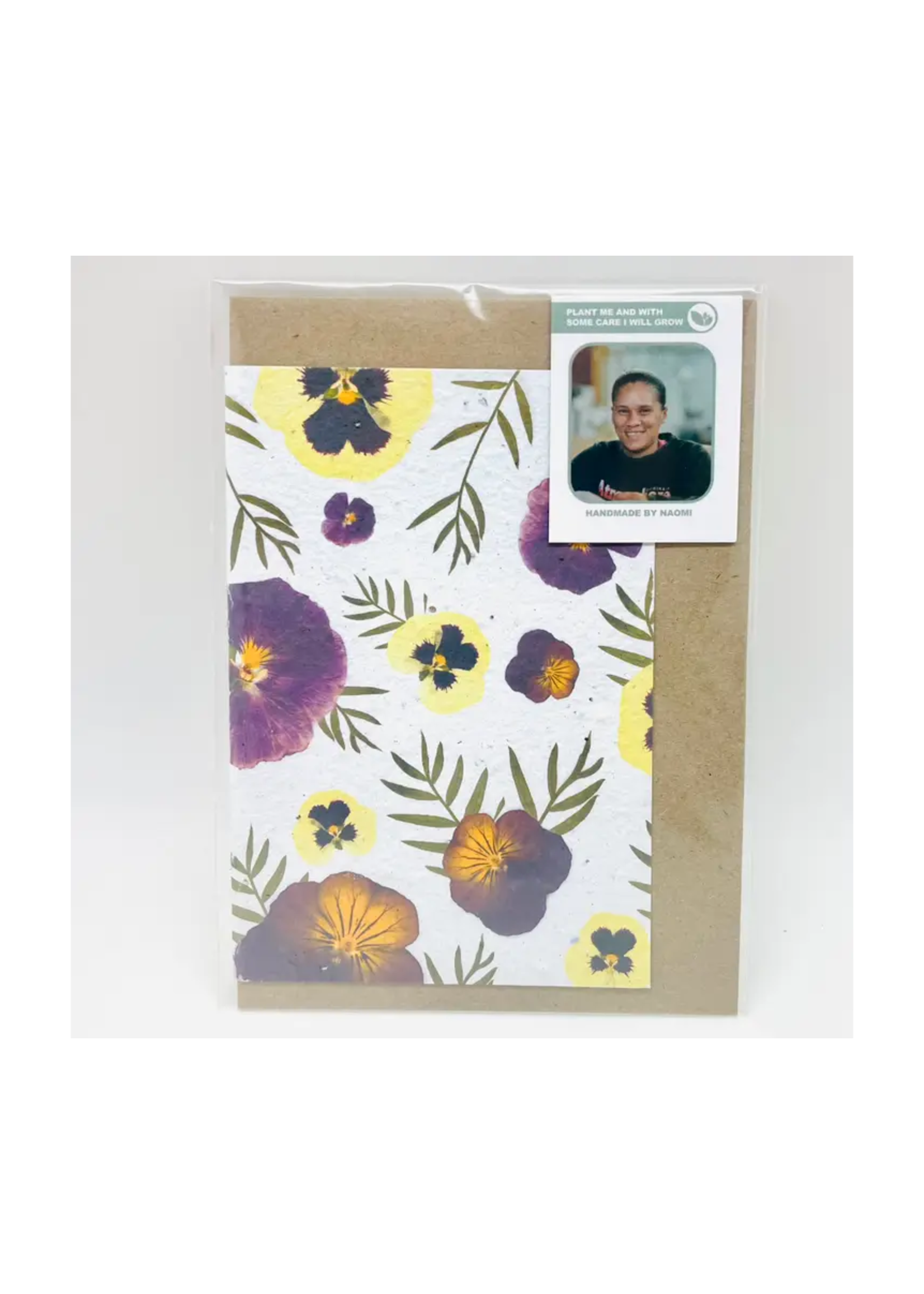 Card - Growing Paper Pansy Love