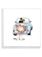 Quilled Card - Just Married Car