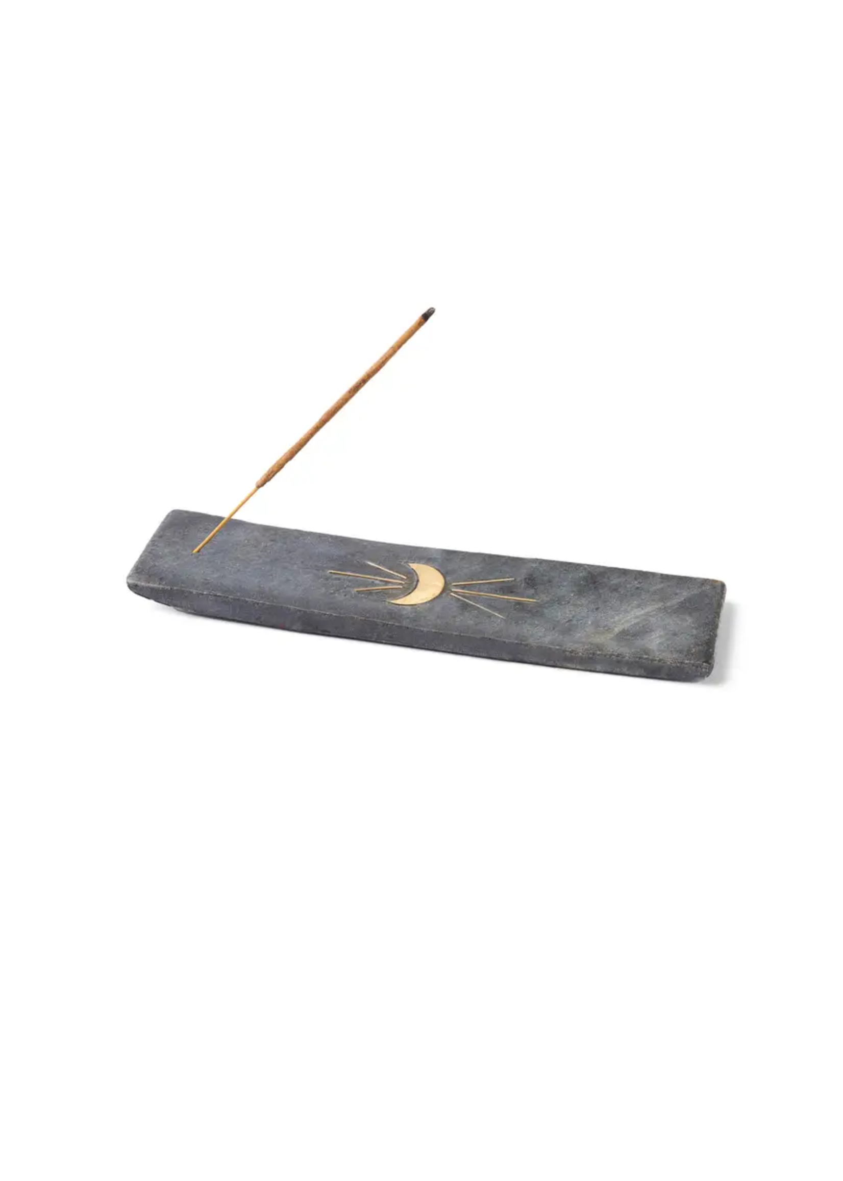 Incense Holder - Indukala Moon Phase Black Marble