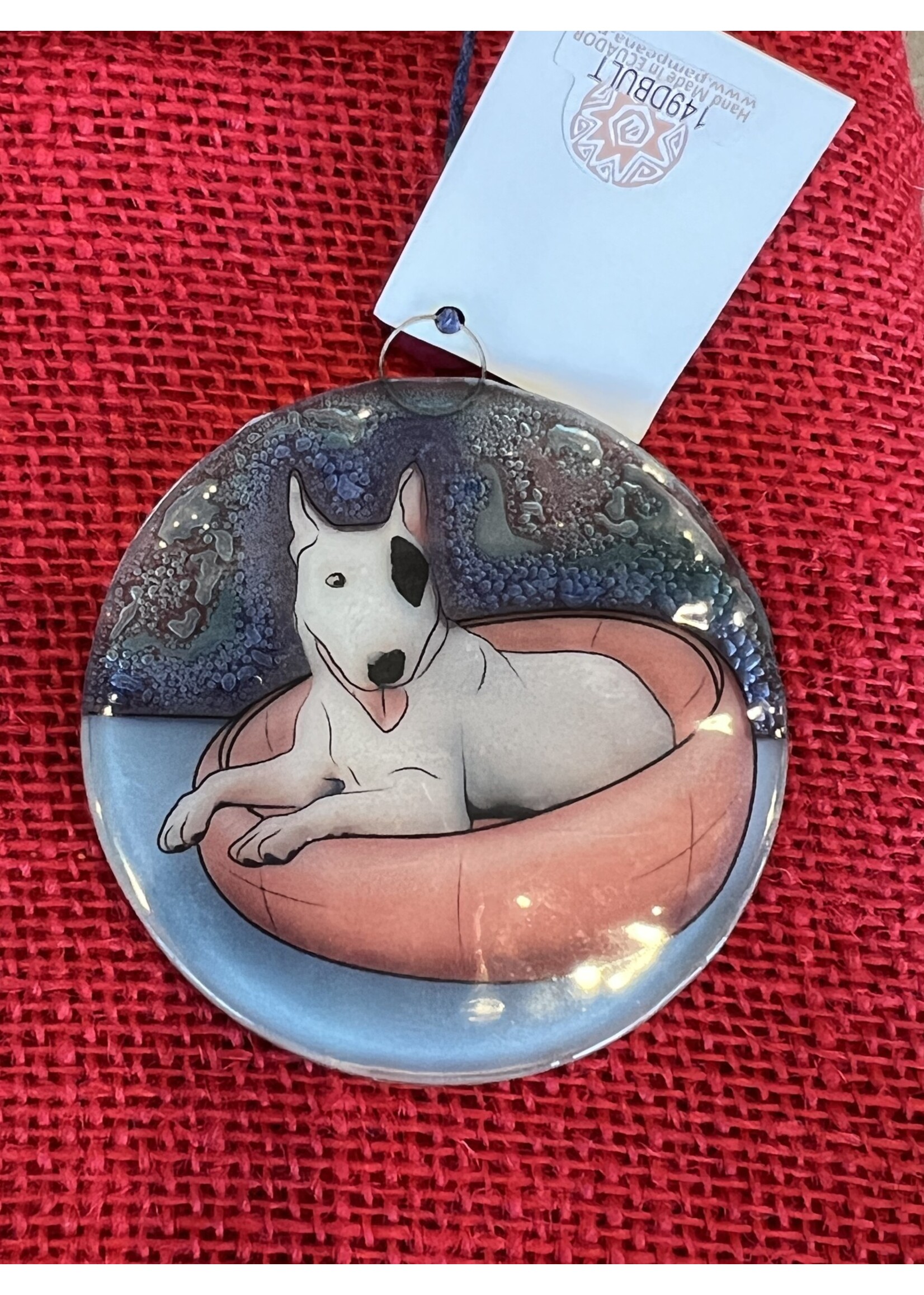 Ornament - Bull Terrier Dog Recycled Glass