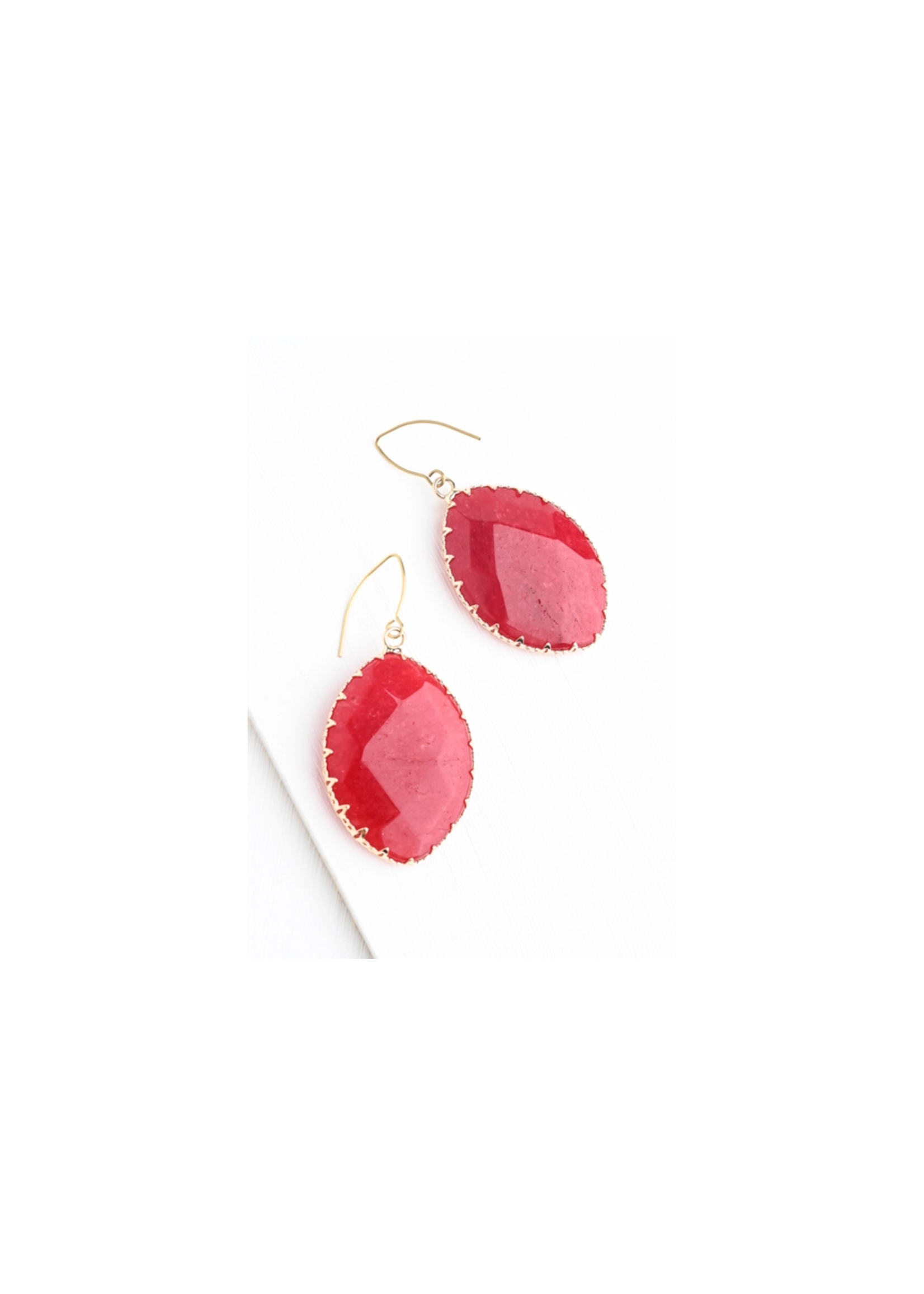 Earrings - Radiant Light Crystal in Berry