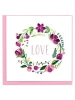 Quilled Card - LOVE Floral Wreath