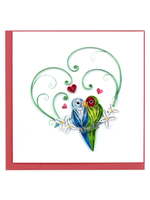 Quilled Card - Love Birds