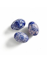 Ceramic Egg- Indigo Bloom