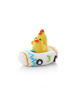Plushie- Crocheted Racer Chicken #3