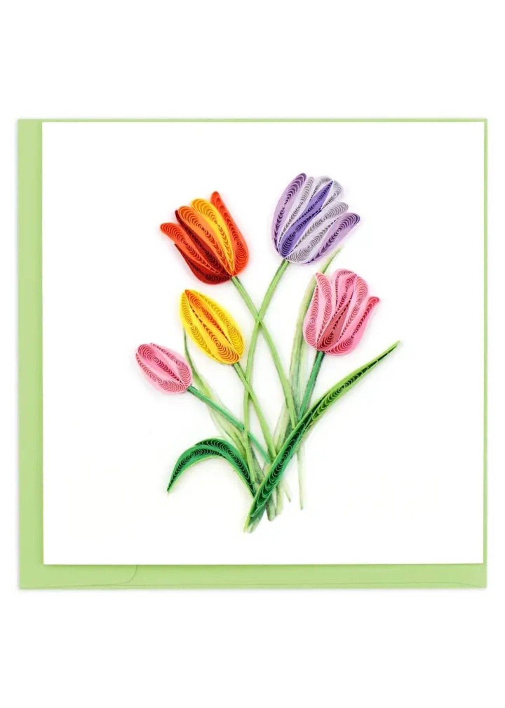 Quilled Card - Colorful Tulips