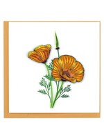 Quilled Card - Yellow Poppies