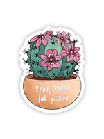 Sticker -Think Positive Feel Positive Cactus