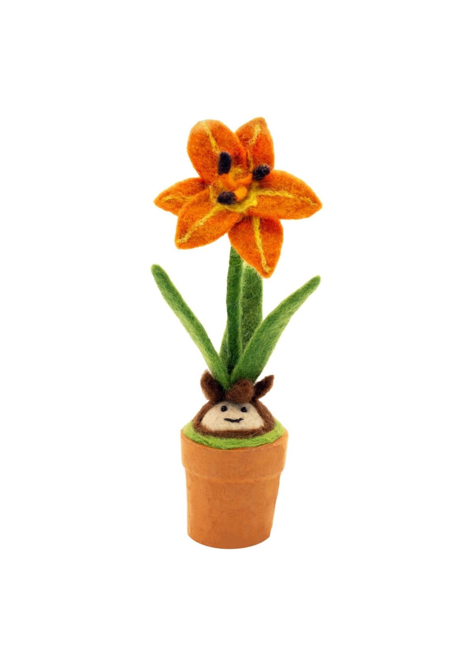 Felt Potted Plant - Day Lily Blossom