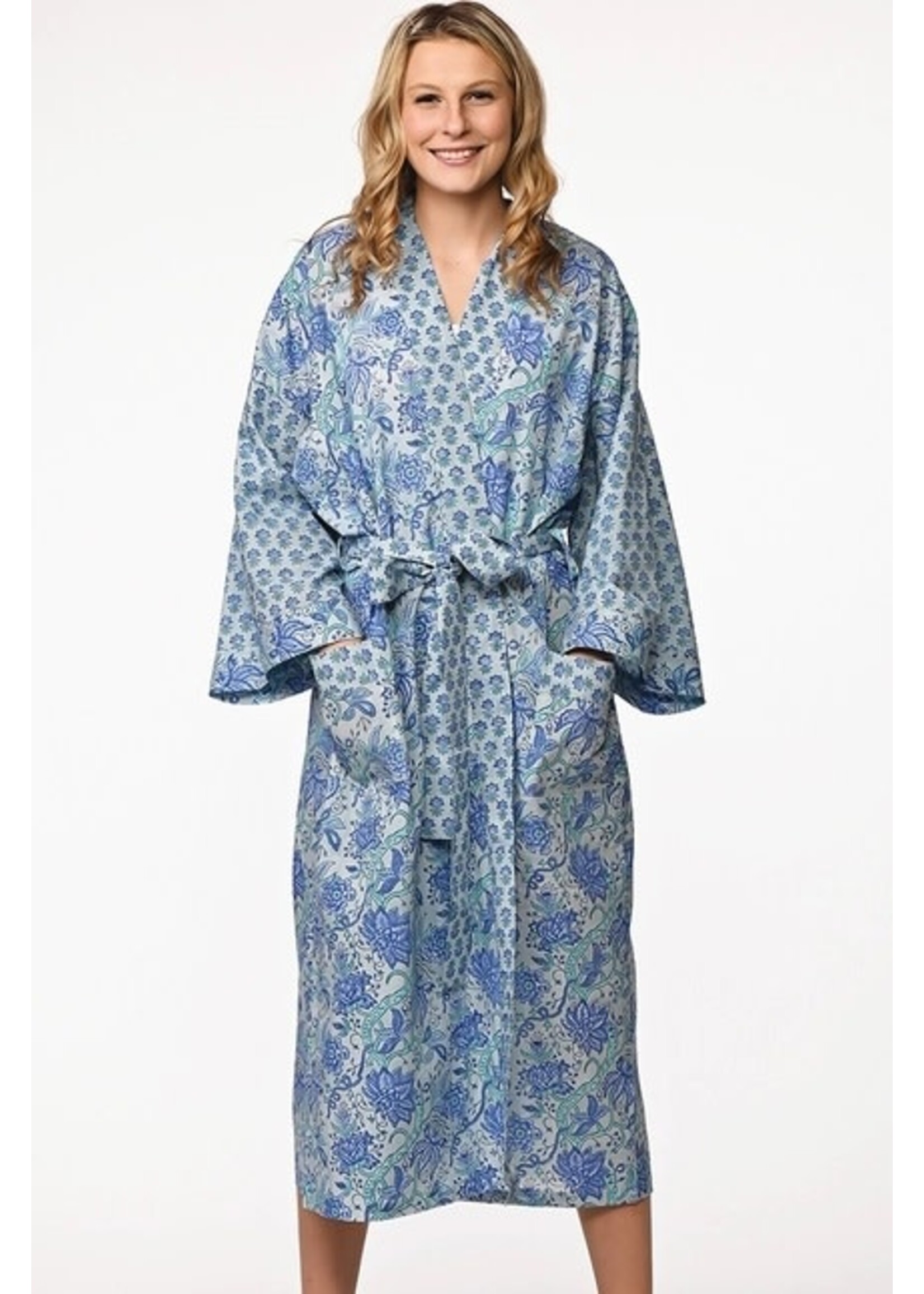 Robe - Sangita Kimono  Sky Blue & Aqua