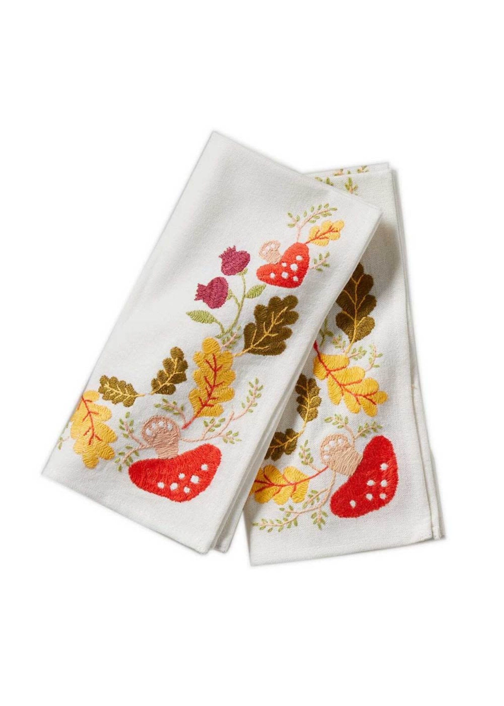 Napkin - Embroidered Fall Foliage