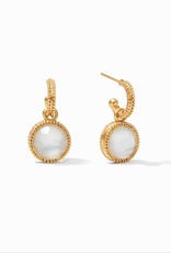Julie Vos Julie Vos Fleur de Lis Hoop & Charm Earring