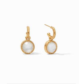 Julie Vos Julie Vos Fleur de Lis Hoop & Charm Earring