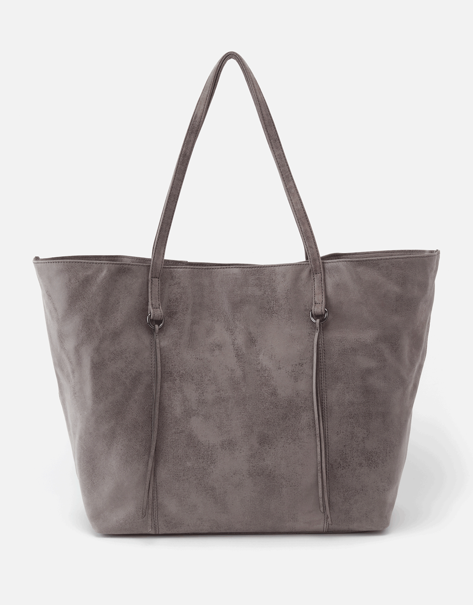 Grey Suede Tote Bag