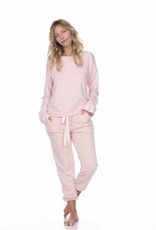 PJ Harlow PJ Harlow Blair French Terry Sweat Pant With Satin Trim