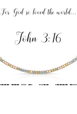 Dot & Dash Design Dot & Dash Necklace John 3:16 Gold