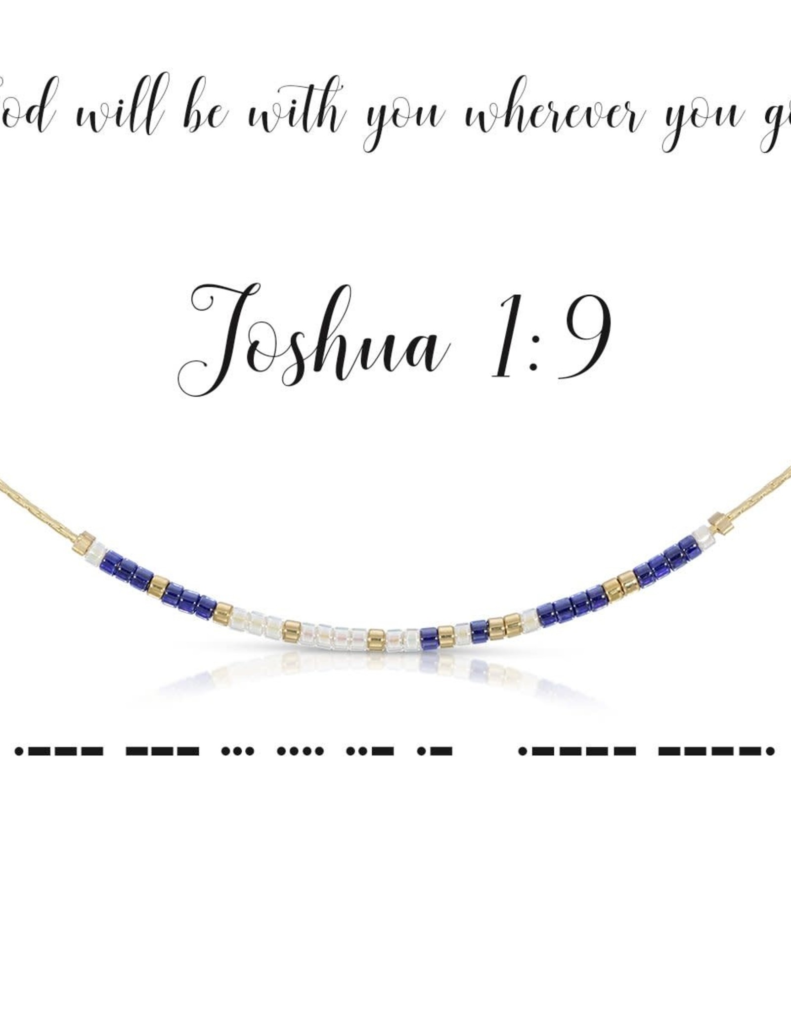 Dot & Dash Design Dot & Dash Necklace Joshua 1:9 Gold