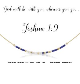 Dot & Dash Design Dot & Dash Necklace Joshua 1:9 Gold