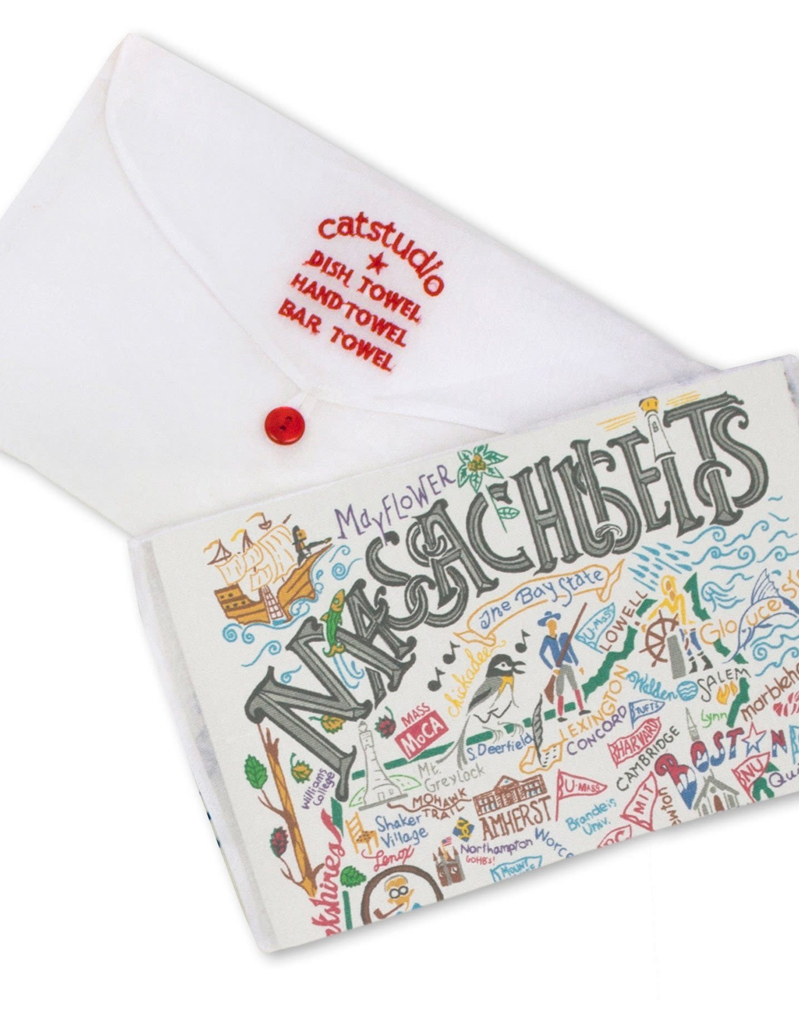 Catstudio Catstudio State Dish Towel Massachusetts