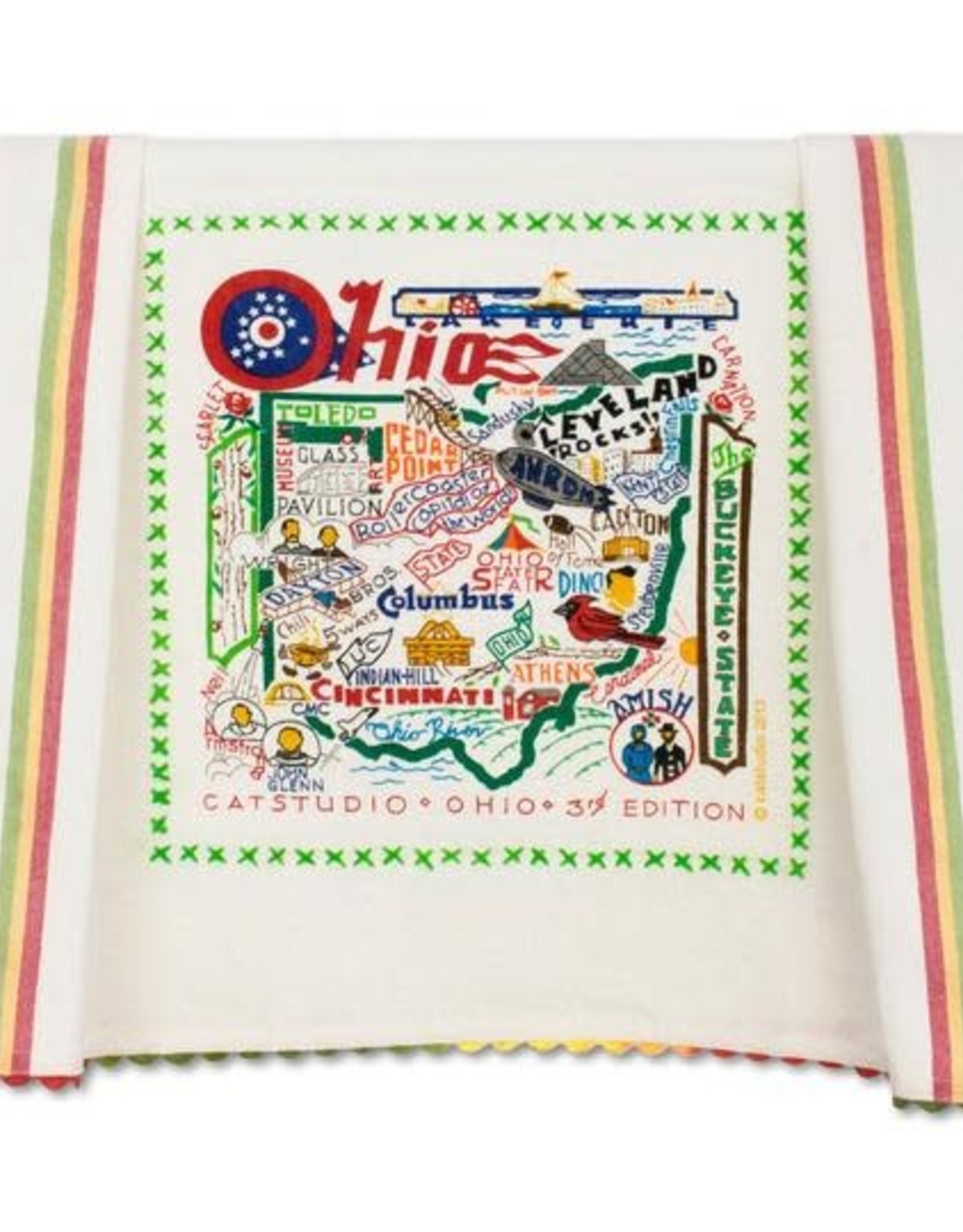 Catstudio Catstudio State Dish Towel Ohio