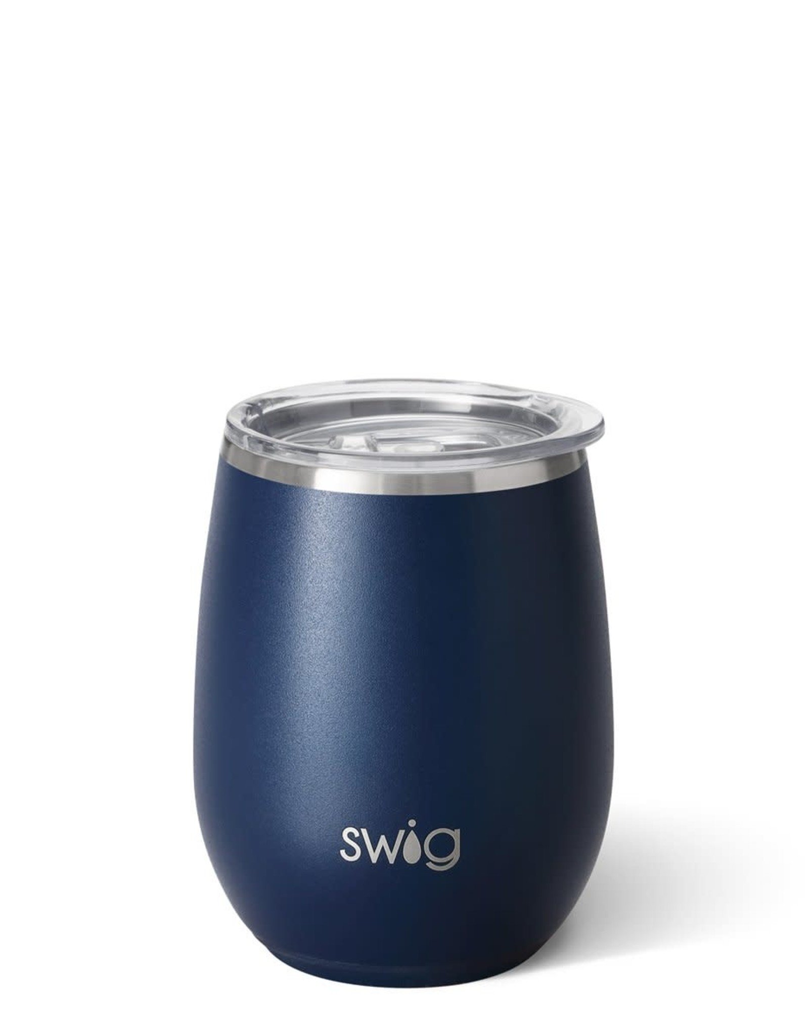 Swig 12 OZ Stemless Wine Cup Navy/Red - Pretty Please Boutique & Gifts