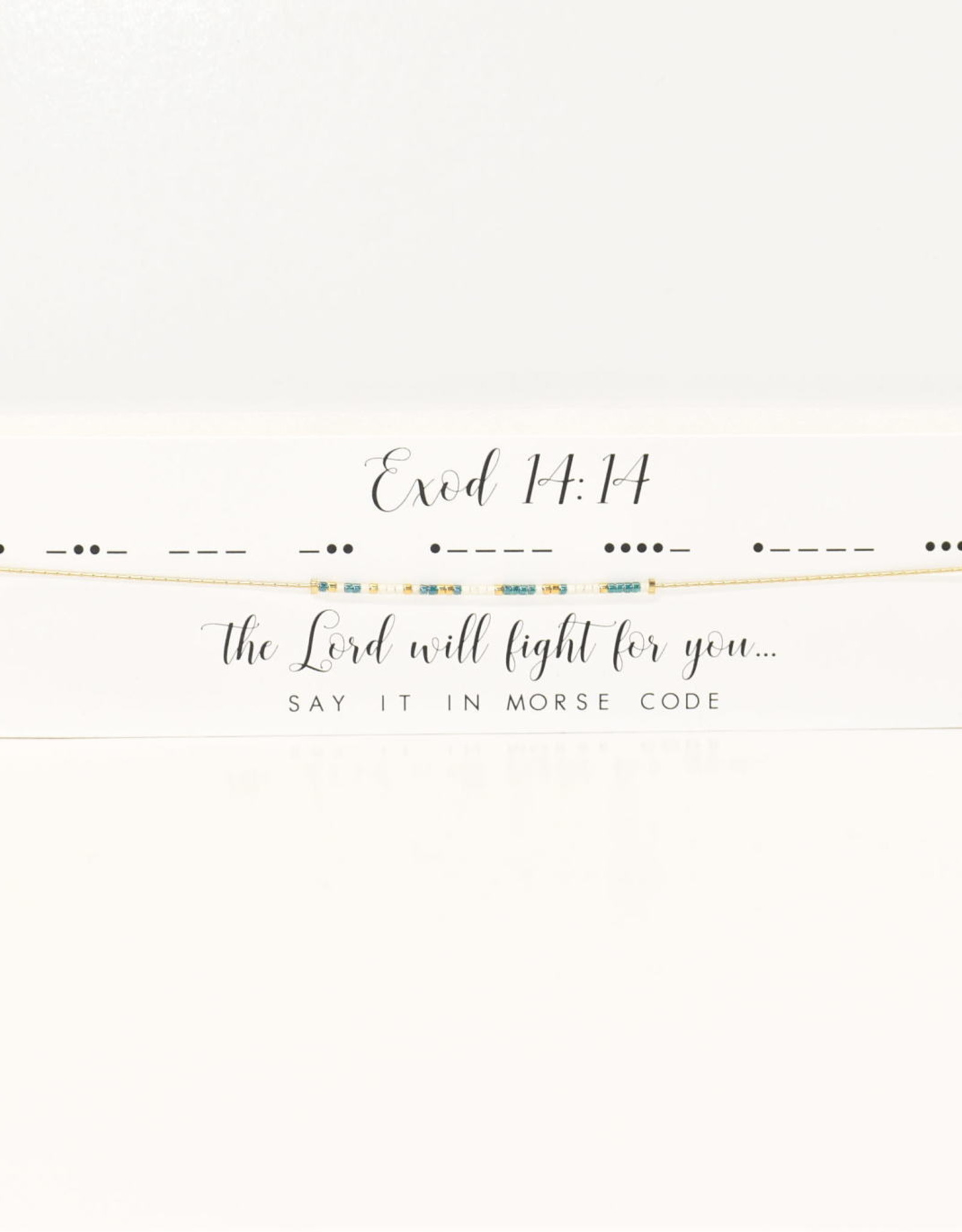 Dot & Dash Design Dot & Dash Necklace Exodus 14:14 Gold