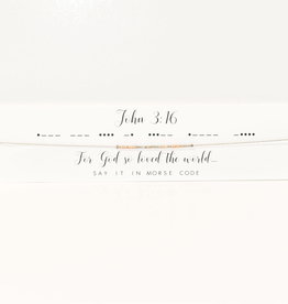 Dot & Dash Design Dot & Dash Necklace John 3:16 Silver