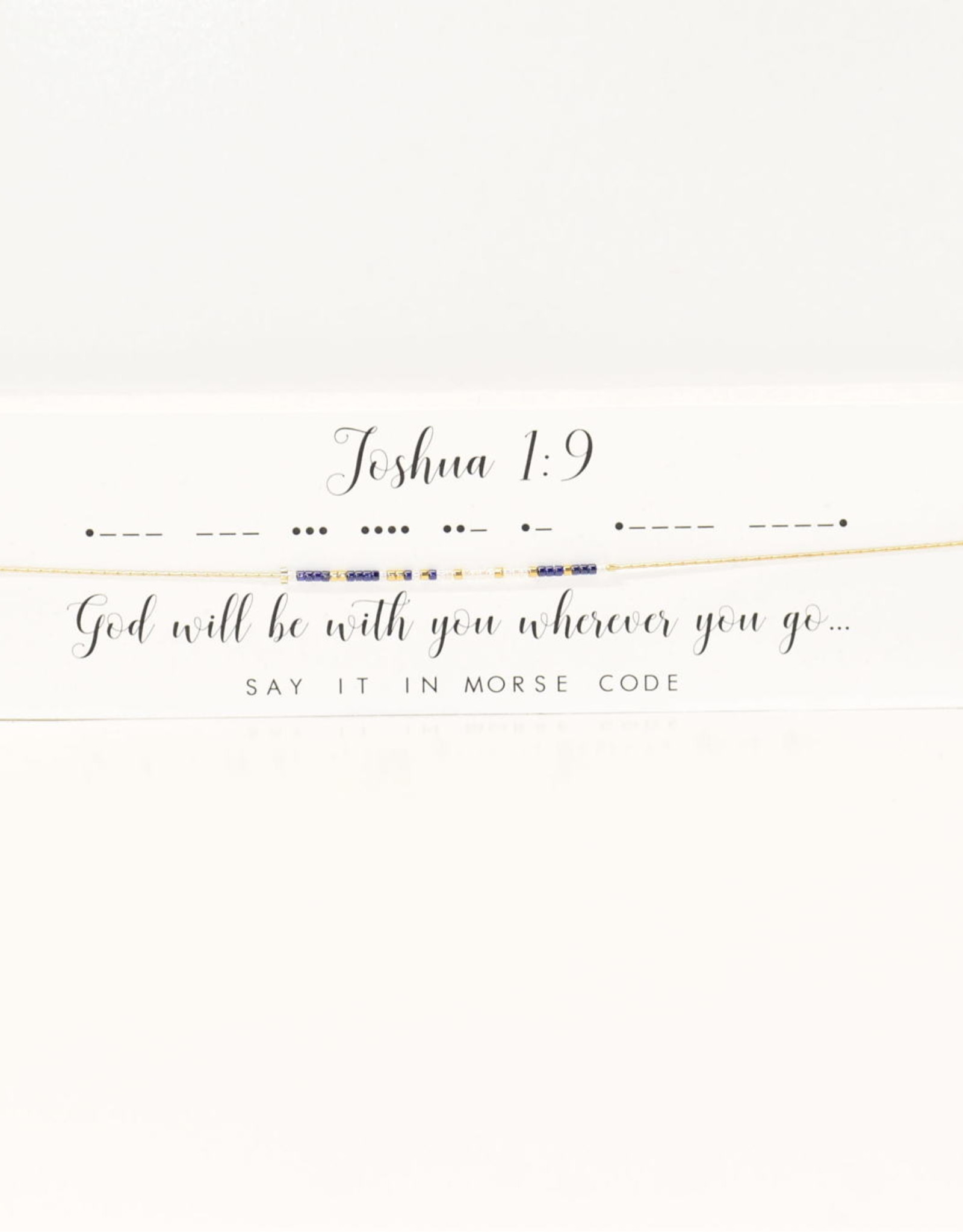 Dot & Dash Design Dot & Dash Necklace Joshua 1:9 Gold