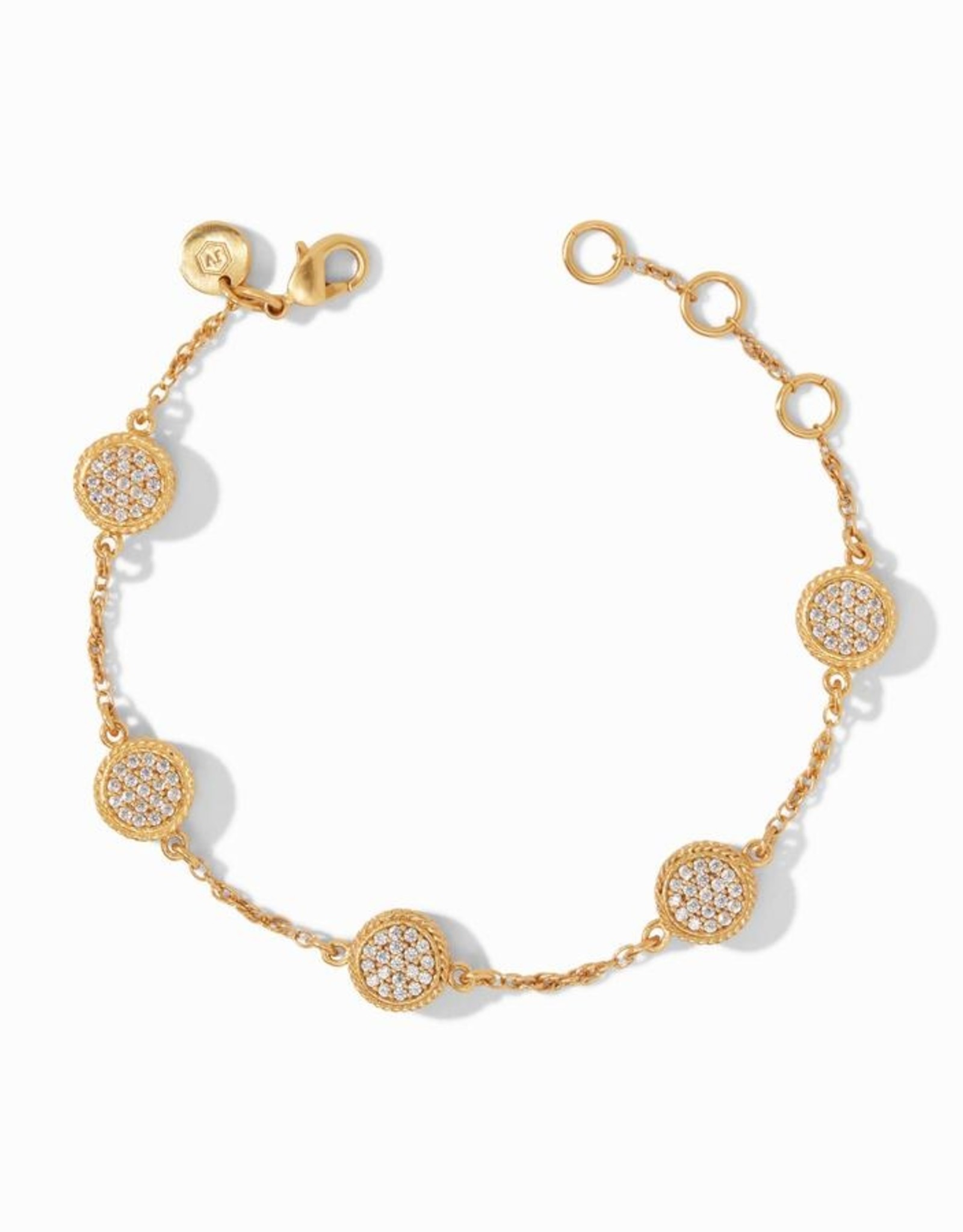 Julie Vos Julie Vos Windsor Delicate Bracelet Gold Pave