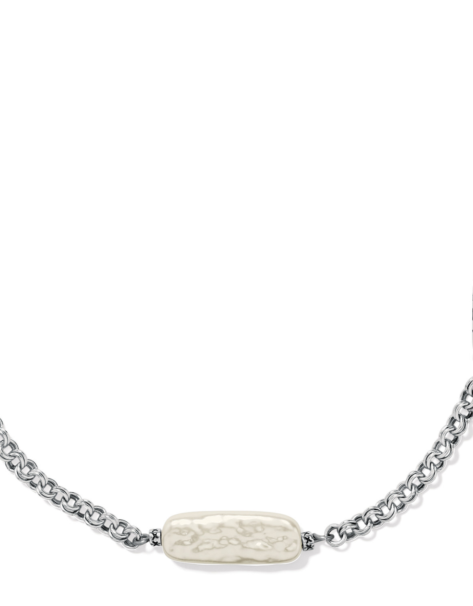 Brighton Brighton Pebble Pearl Double Link Necklace