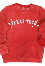 Kickoff Couture Texas Tech Trophy Corded Crew Pullover