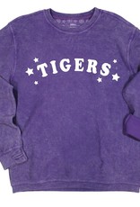 Kickoff Couture Tigers Trophy Corded Crew Pullover