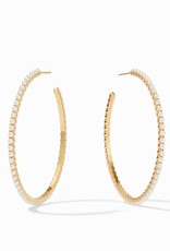 Julie Vos Julie Vos Juliet Gold Pearl Hoop Earrings XLarge