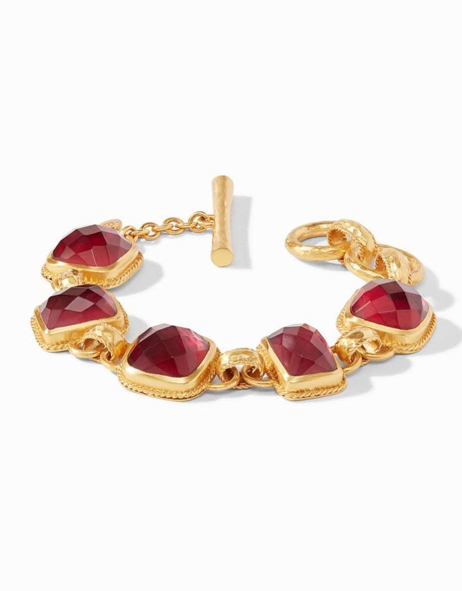 Julie Vos Julie Vos Savoy Demi Bracelet Ruby Red