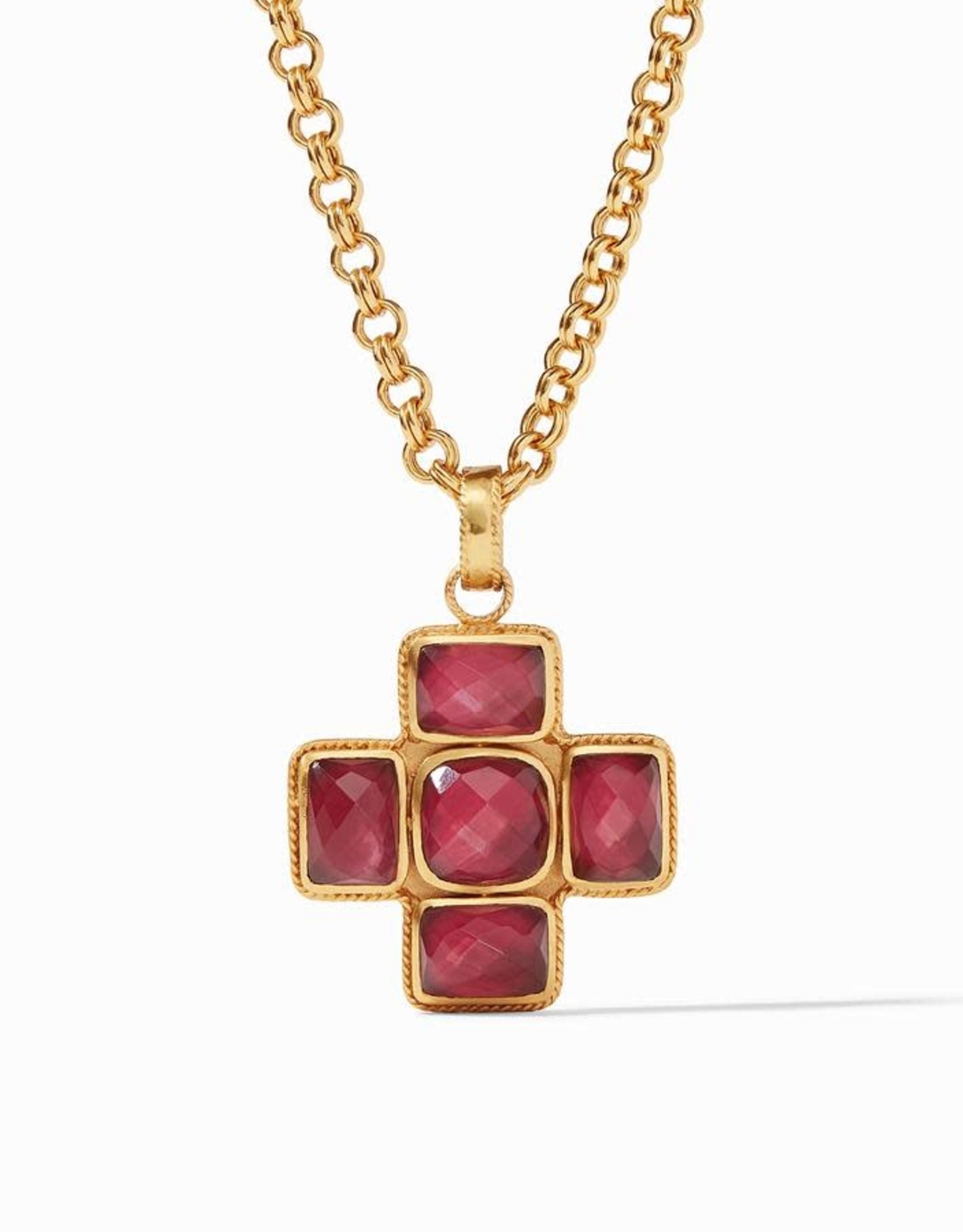 Julie Vos Julie Vos Savoy Pendant Iridescent Ruby Red