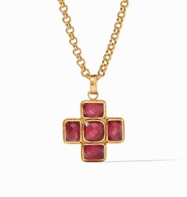 Julie Vos Julie Vos Savoy Pendant Iridescent Ruby Red