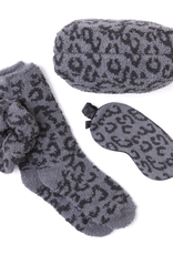 Barefoot Dreams BITW Eyemask, Scrunchie & Sock Set Graphite/Carbon