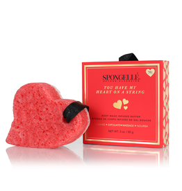 Spongelle' Boxed Heart on a String Camelia Rose