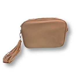 Ah-dorned Haute Shore Faux Leather Pebbled Tassel Bag