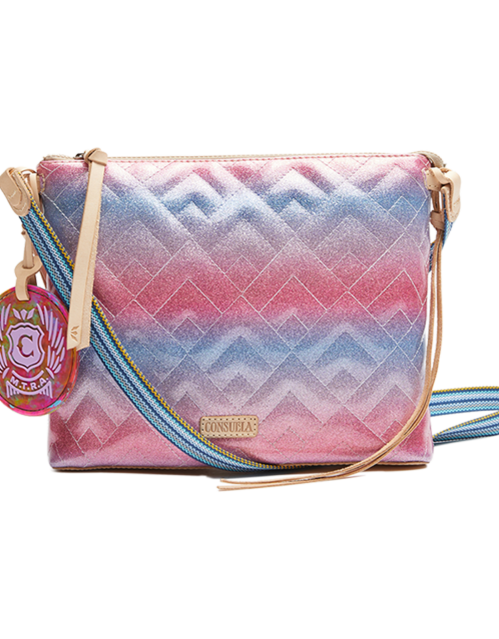 Consuela Consuela Pink Webbing Crossbody Strap