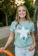 Tumbleweed TexStyles Colorful DeZavala Star Flag T-Shirt