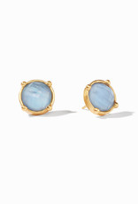 Julie Vos Julie Vos Honey Stud Iridescent Chalcedony Blue