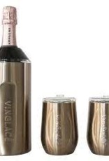 Vinglace VinGlace' Wine  Gift Set Copper